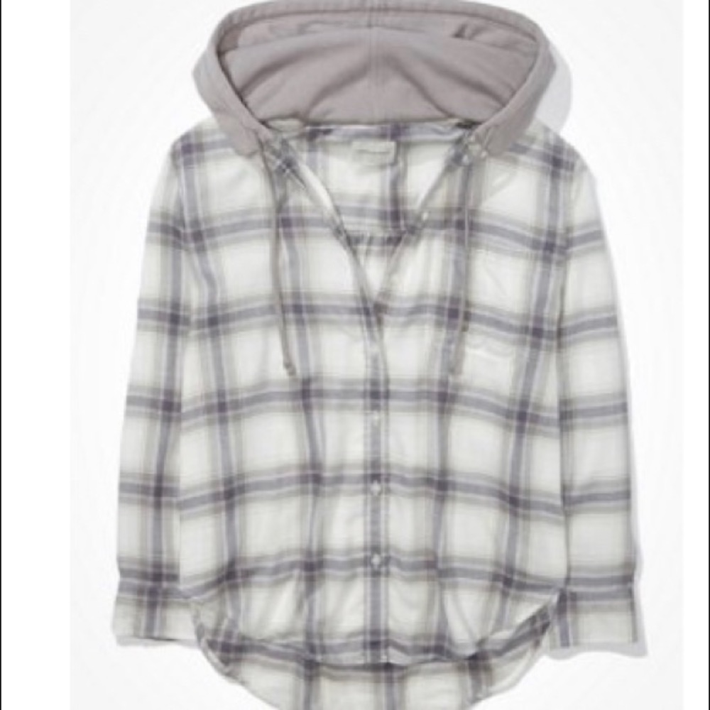 Brand new AE hooded flannel